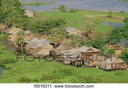Cambodia, Siem Reap, pile village on lake Tonle Sap View Large Photo Image Stock Image - Cambodia, Siem Reap, pile village on lake Tonle Sap. Fotosearch