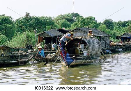 Cambodia, Siem Reap, pile village on lake Tonle Sap View Large Photo Image Stock Image - Cambodia, Siem Reap, pile village on lake Tonle Sap. Fotosearch