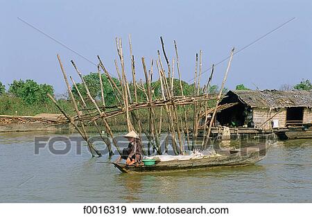 Cambodia, Siem Reap, pile village on lake Tonle Sap View Large Photo Image Stock Photo - Cambodia, Siem Reap, pile village on lake Tonle Sap. Fotosearch