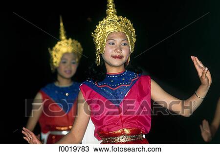 Laos, Luang Prabang, Wat Xieng Thong, dancers View Large Photo Image Stock Image - Laos, Luang Prabang, Wat Xieng Thong, dancers. Fotosearch