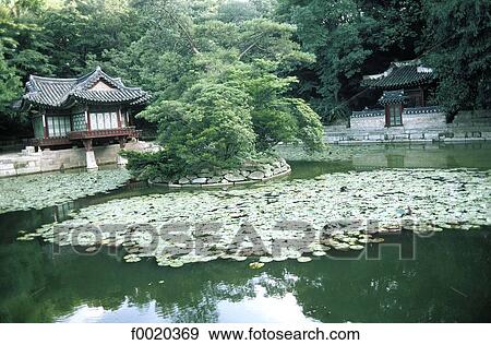Stock Photo - South Korea, Seoul, Changdokkung palace, the Secret garden. Fotosearch