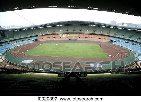 Stock Photo - South Korea, Seoul, Olympic stadium. Fotosearch