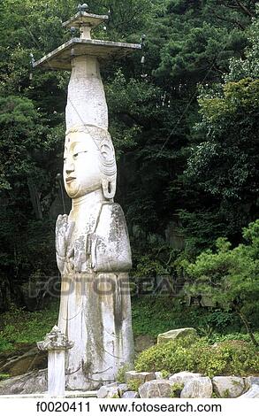Stock Image - South Korea, temple of Kwanchoksa, the future Bouddha. Fotosearch