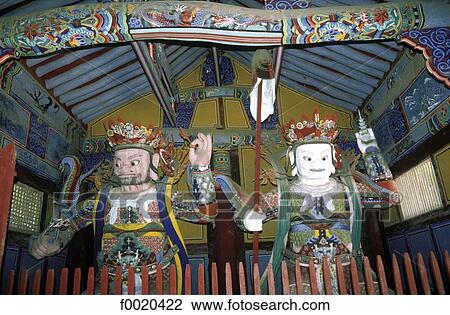 South Korea, Tongdo Sa, guardians of the temple View Large Photo Image Stock Image - South Korea, Tongdo Sa, guardians of the temple. Fotosearch