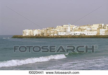 Stock Image - Yemen, Al Mukalla, view from the coast. Fotosearch