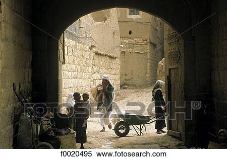 Yemen, Amran, street scene View Large Photo Image Stock Photography - Yemen, Amran, street scene. Fotosearch