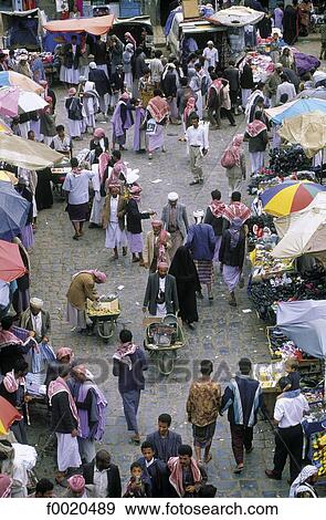 Stock Photo - Yemen, Sanaa souk Al Milh. Fotosearch
