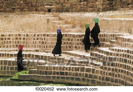 Stock Image - Yemen, Shahara, water tank. Fotosearch