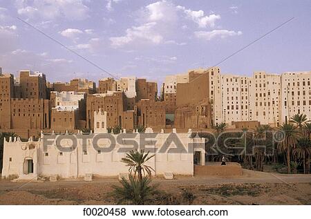 Yemen, Shibam, Manhattan of the desert View Large Photo Image Stock Photo - Yemen, Shibam, Manhattan of the desert. Fotosearch