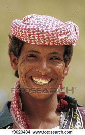 Yemen, Wadi Do'an, young man portrait View Large Photo Image Picture - Yemen, Wadi Do'an, young man portrait. Fotosearch