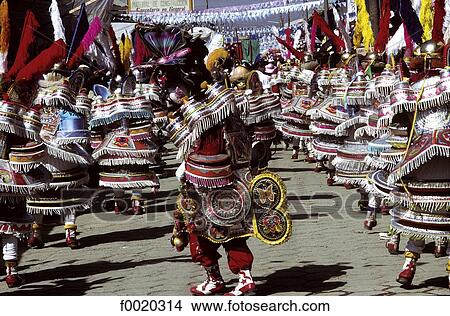 Bolivia, Copacabana, festivity of Madonna, Morenada of Oruro character View Large Photo Image Picture - Bolivia, Copacabana, festivity of Madonna, Morenada of Oruro character. Fotosearch