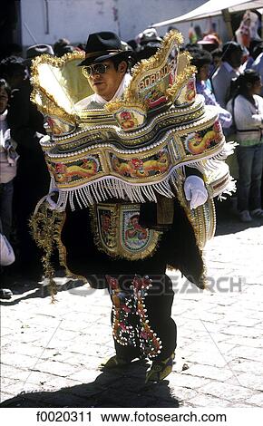 Bolivia, Copacabana, festivity of Madonna, Morenada of Oruro character View Large Photo Image Stock Image - Bolivia, Copacabana, festivity of Madonna, Morenada of Oruro character. Fotosearch