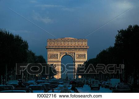 France, Paris, Triumph Arch View Large Photo Image Stock Photograph - France, Paris, Triumph Arch. Fotosearch