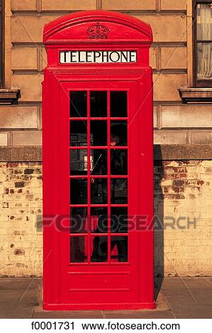 Stock Image - United Kingdom, London, phonebox. Fotosearch