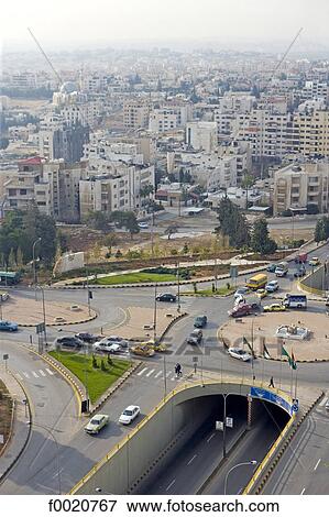 Stock Photo - Jordan, Amman, overview of the city. Fotosearch