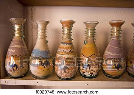 Jordan, Petra, colored sand in bottles View Large Photo Image Stock Photo - Jordan, Petra, colored sand in bottles. Fotosearch