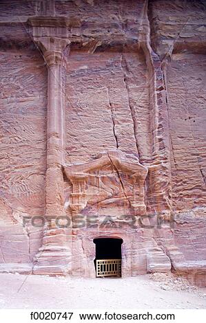 Jordan, Petra, Nabataean tomb View Large Photo Image Stock Photo - Jordan, Petra, Nabataean tomb. Fotosearch