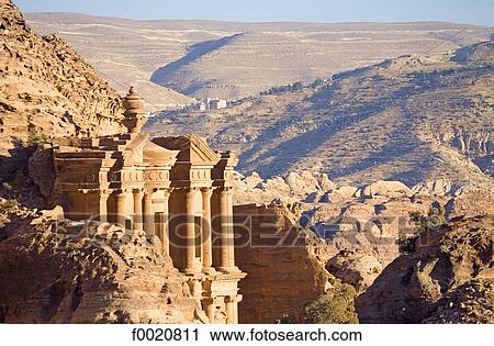 Stock Image - Jordan, Petra, the Deir. Fotosearch