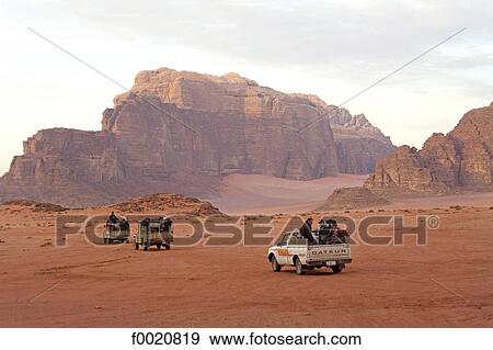 Stock Photo - Jordan, Wadi Rum, trekking in the desert. Fotosearch