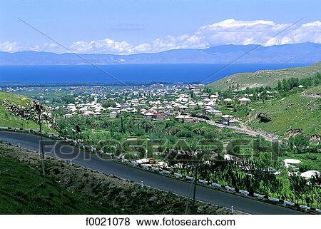 Armenia, Lake Sevan View Large Photo Image Stock Photo - Armenia, Lake Sevan. Fotosearch