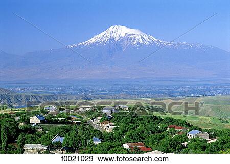 Stock Photo - Armenia, Mount Ararat and valley. Fotosearch