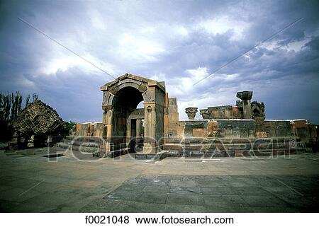 Armenia, vestige of Zvartnotz cathedral View Large Photo Image Stock Photo - Armenia, vestige of Zvartnotz cathedral. Fotosearch