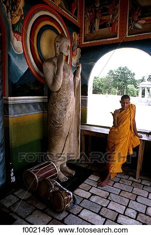 Sri Lanka, Anuradhapura, Buddhist Monk View Large Photo Image Stock Photography - Sri Lanka, Anuradhapura, Buddhist Monk. Fotosearch
