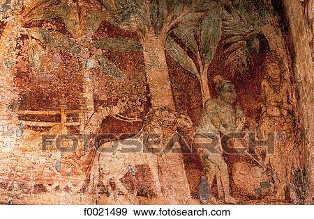 Stock Photo - Sri Lanka, Polonnaruwa, The Tivanka Pilimage, frescoes. Fotosearch