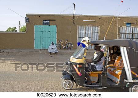 Stock Image - Sudan, Bayuda desert, Dongola, local car. Fotosearch