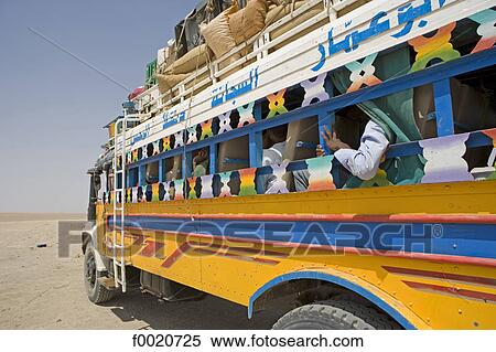 Sudan, bus in the desert View Large Photo Image Stock Photography - Sudan, bus in the desert. Fotosearch