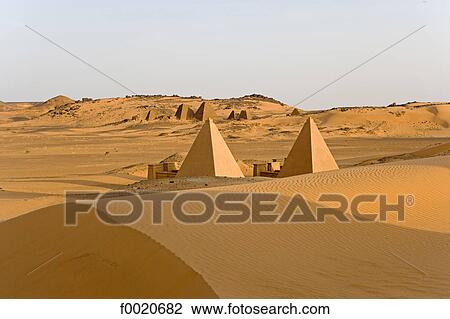 Stock Image - Sudan, Merowe necropolis. Fotosearch