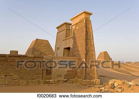 Stock Image - Sudan, Merowe necropolis. Fotosearch