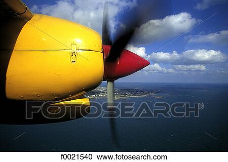 Stock Image - Channel Islands, Alderney, aerial view. Fotosearch
