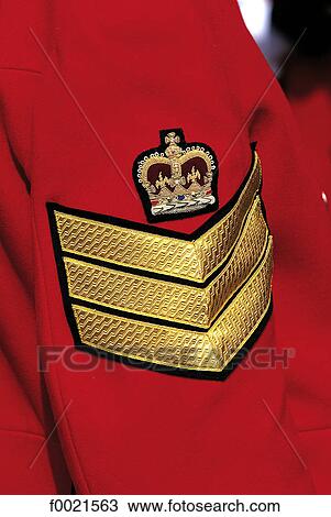 Stock Image - Channel Islands, Guernsey, British army insigna. Fotosearch