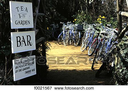 Stock Photo - Channel Islands, Sark, bicycles. Fotosearch