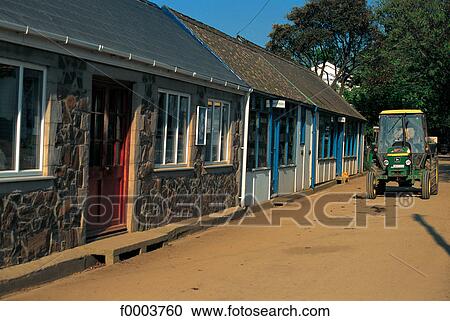 Stock Image - Channel Islands, Sark, main village. Fotosearch