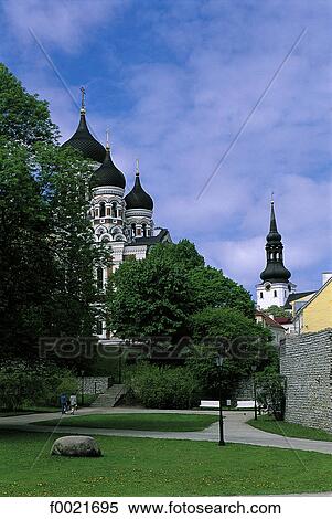 Estonia, Tallinn, Old Town View Large Photo Image Stock Photography - Estonia, Tallinn, Old Town. Fotosearch