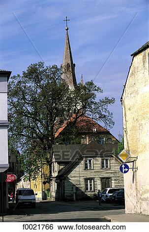 Latvia, Cesis, street View Large Photo Image Stock Photograph - Latvia, Cesis, street. Fotosearch