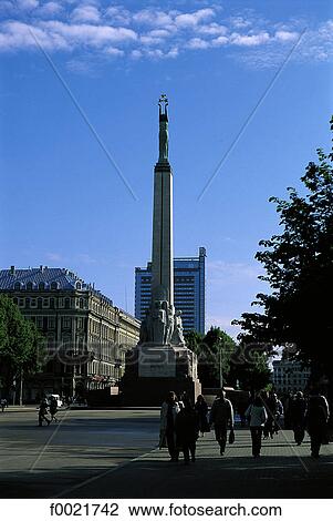 Latvia, Riga, monument to Liberty View Large Photo Image Stock Image - Latvia, Riga, monument to Liberty. Fotosearch