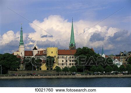 Latvia, Riga, Old Town View Large Photo Image Stock Image - Latvia, Riga, Old Town. Fotosearch