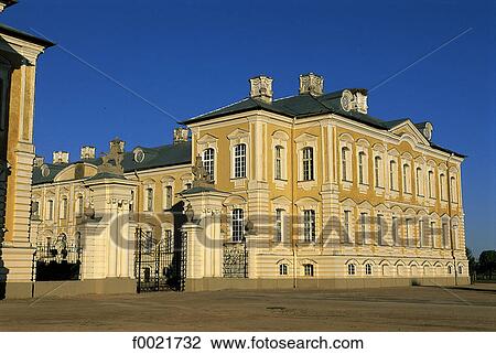 Latvia, Rundale Palace View Large Photo Image Stock Image - Latvia, Rundale Palace. Fotosearch