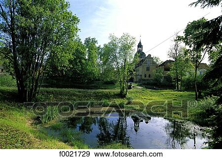 Latvia, Straupe, church and castle of Lielstraupe View Large Photo Image Stock Photo - Latvia, Straupe, church and castle of Lielstraupe. Fotosearch