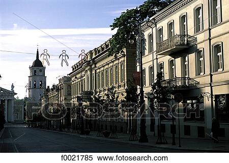 Stock Photography - Lithuania, Vilnius, Gedimino street. Fotosearch