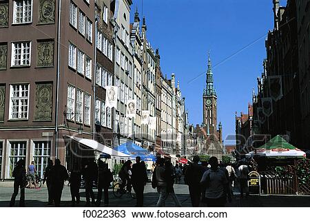 Poland, Gdansk, downtown View Large Photo Image Stock Image - Poland, Gdansk, downtown. Fotosearch