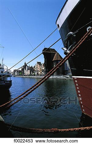 Poland, Gdansk, quays of the Motlawa River View Large Photo Image Stock Image - Poland, Gdansk, quays of the Motlawa River. Fotosearch