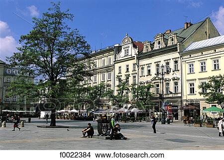 Poland, Kracow, market place View Large Photo Image Picture - Poland, Kracow, market place . Fotosearch
