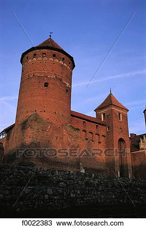 Stock Image - Poland, Masuria Region, Reszel, castle. Fotosearch