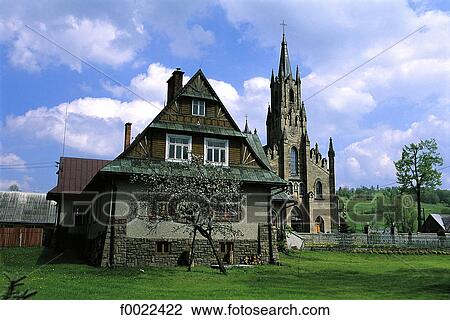Stock Image - Poland, near Zakopane, Chocholow. Fotosearch