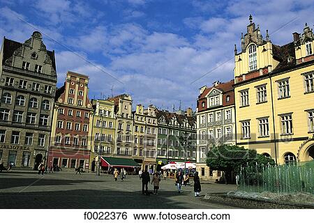 Poland, Wroclaw, market place View Large Photo Image Stock Photograph - Poland, Wroclaw, market place. Fotosearch
