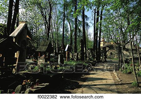 Stock Image - Poland, Zakopane, cemetery. Fotosearch